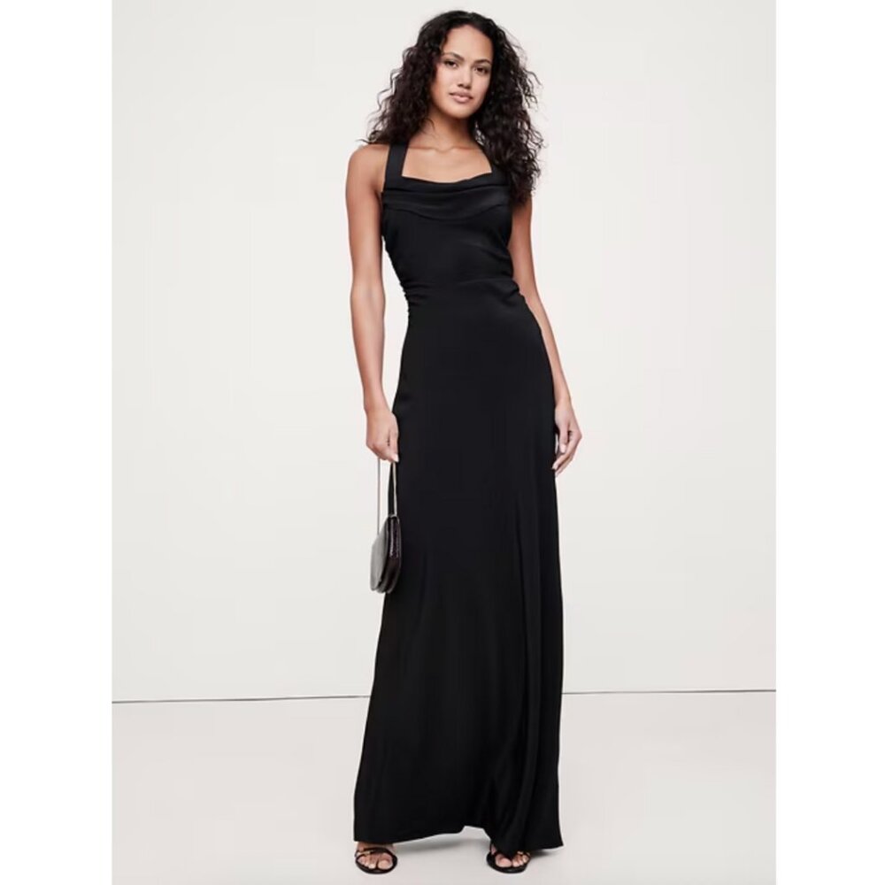 Banana Republic Silk Backless Maxi Dress